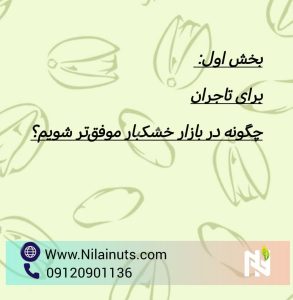 a pattern of nuts on a light green background